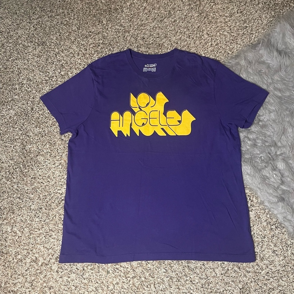 Old Navy LA Lakers Inspired Purple and Yellow Los Angeles Tee